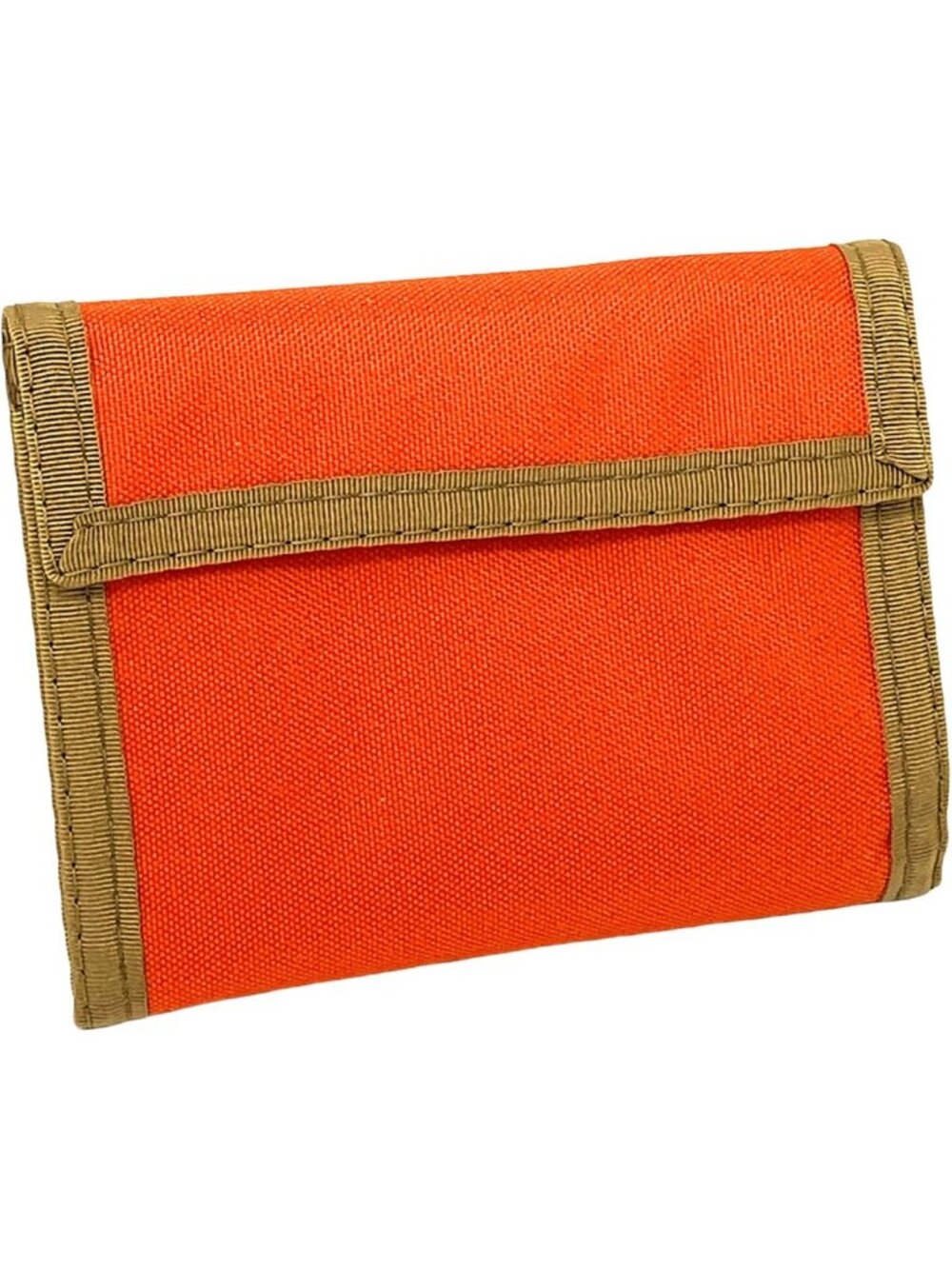 Stylish Bifold Nylon Wallet with Hook & Loop Closure - Made in USA, Orange